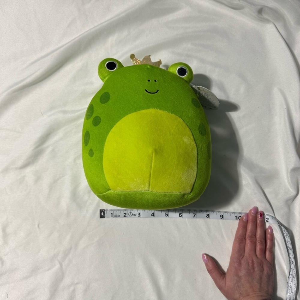 Squishmallows Baratelli Frog Prince 8” Plush NWT – Crowned Green Frog – Kellytoy - Picture 9 of 9